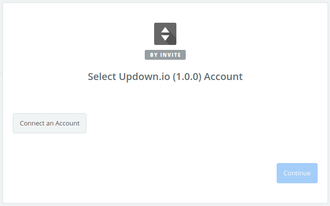 screenshot of zapier UI showing the connect account button